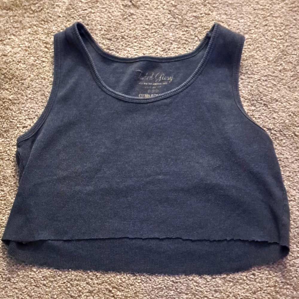 Blue crop top